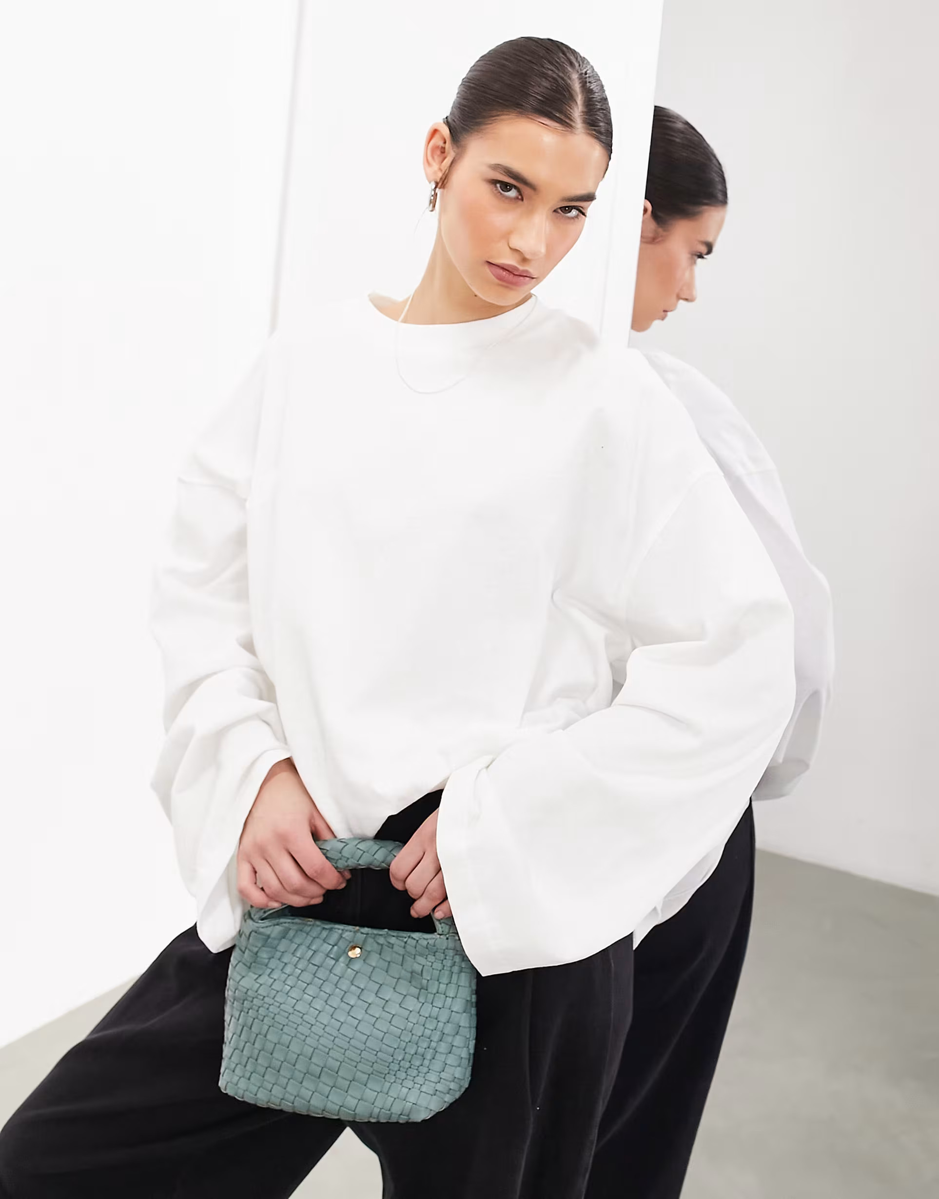 ASOS EDITION premium oversized long sleeve t-shirt in white | ASOS (Global)