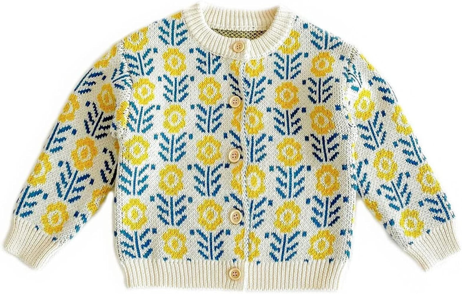 Simplee kids Baby Sweater Cardigan Jacquard Cable-Knit Spring Coat Long Sleeve Cardigan for Baby ... | Amazon (US)