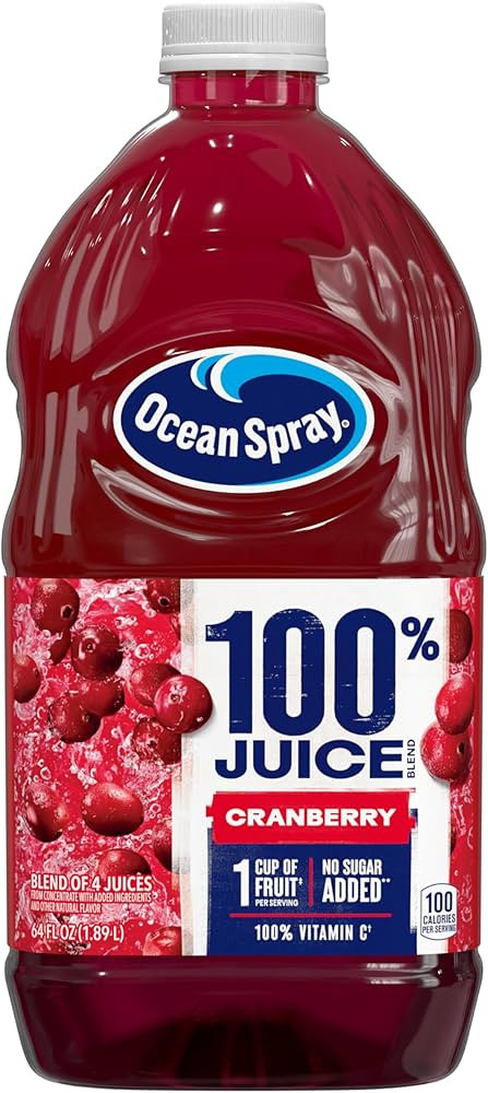 Ocean Spray® 100% Juice Cranberry Juice Blend, 64 Fl Oz Bottle | Amazon (US)