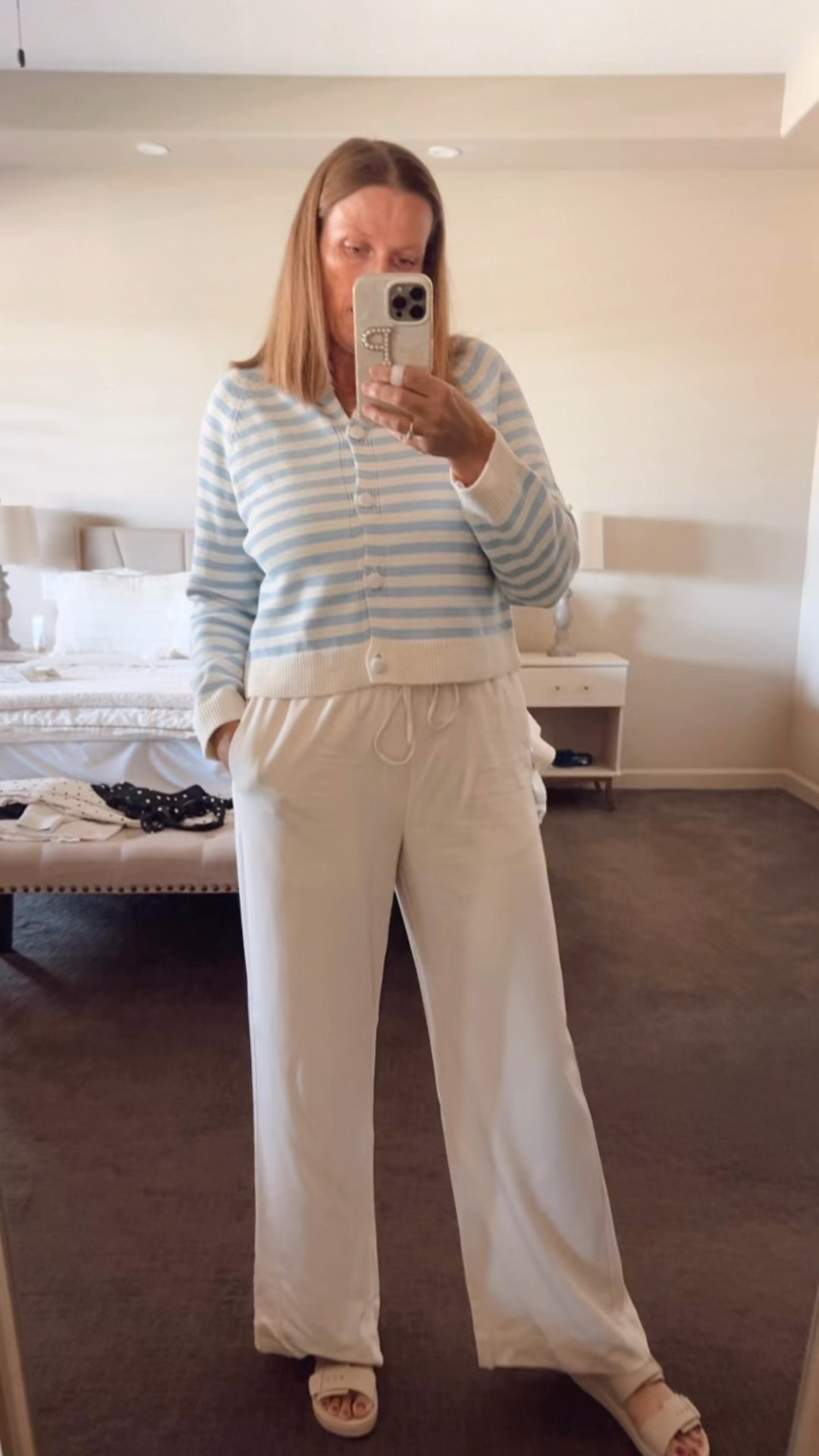 Perfect Spring Look 
#springoutfit

Wide leg pants, striped cardigan, spring outfit idea, target outfit, crocs, effortless outfit, elevated look

#LTKootd #LTKSpringSale #LTKOver40