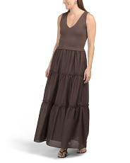 Mixed Media Twofer Maxi Dress | Casual Dresses  | Marshalls | Marshalls
