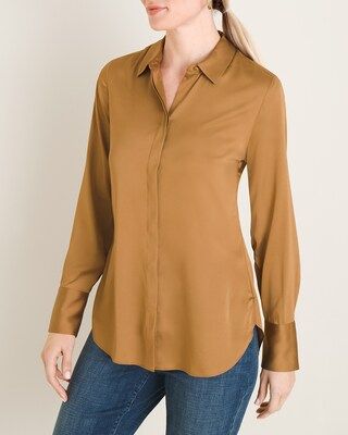 Satin Double-Button Cuff Shirt | Chico's