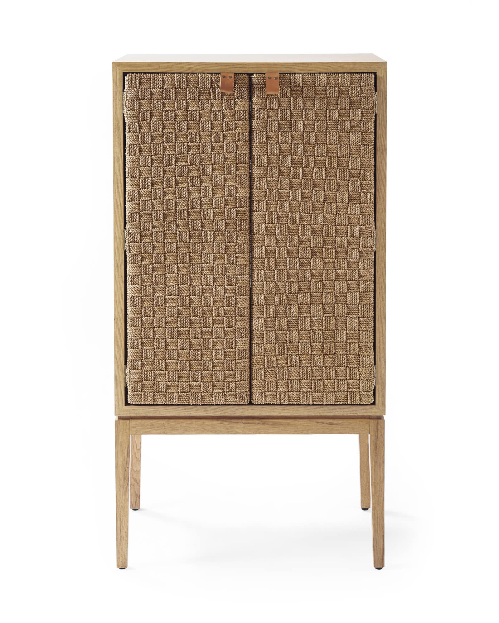 Caledonia Woven Bar Cabinet | Serena and Lily