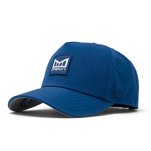 melin Odysea Stacked Hydro, Royal Blue, Men's Performance Snapback Hats, Water-Resistant Fitted Baseball Caps for Men & Women, Golf, Running, or Workout Hat, Medium-Large | Amazon (US)