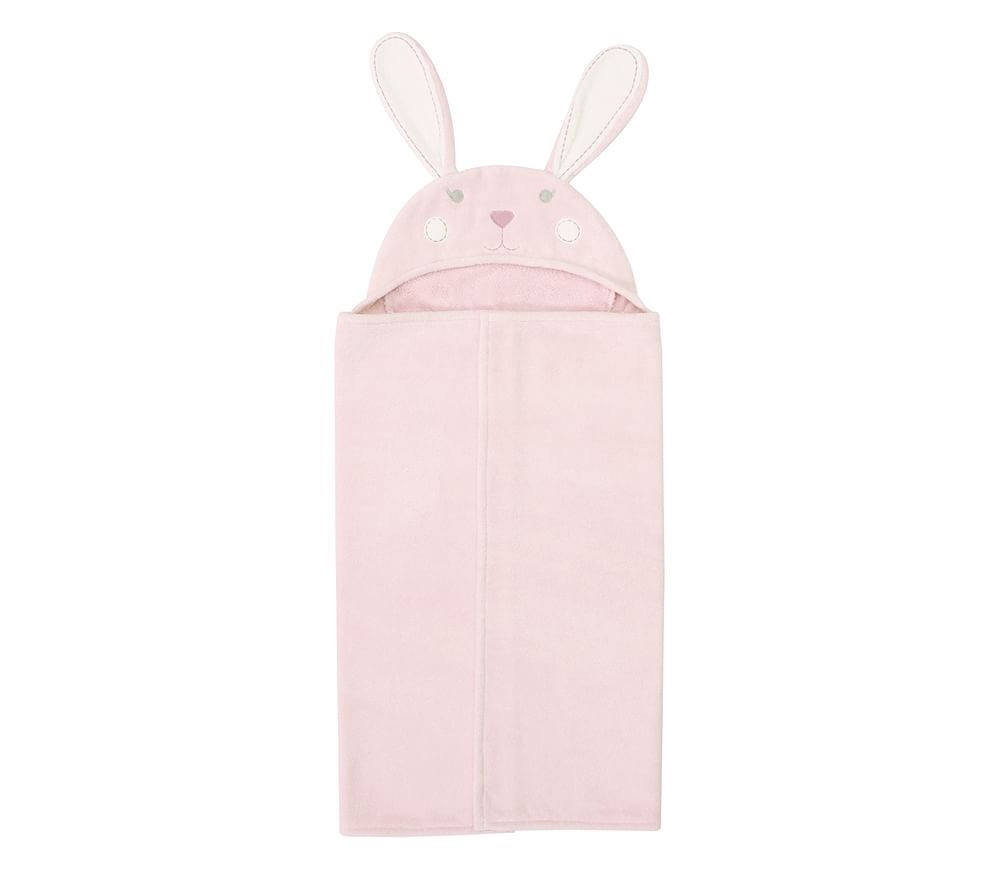 Critter Baby Hooded Towel, Pink Bunny | Pottery Barn Kids