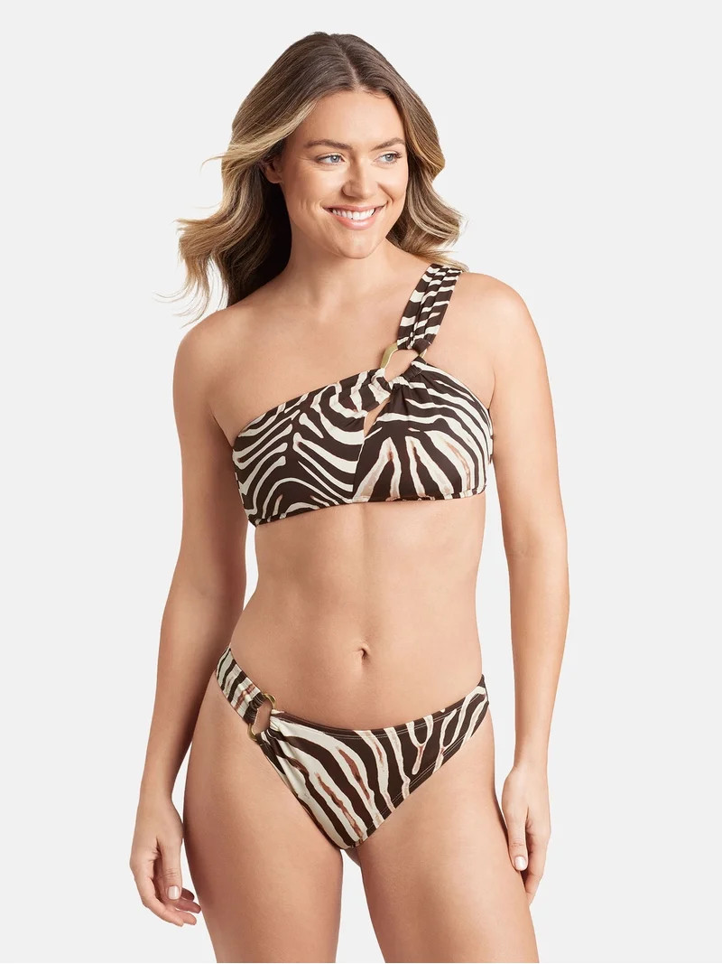 Sofia by Sofia Vergara Women's and Women's Plus One Shoulder Top Bikini Tops | Walmart (US)