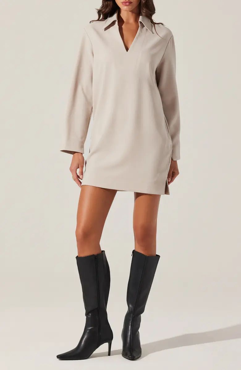 Collar Long Sleeve Shift Dress | Nordstrom