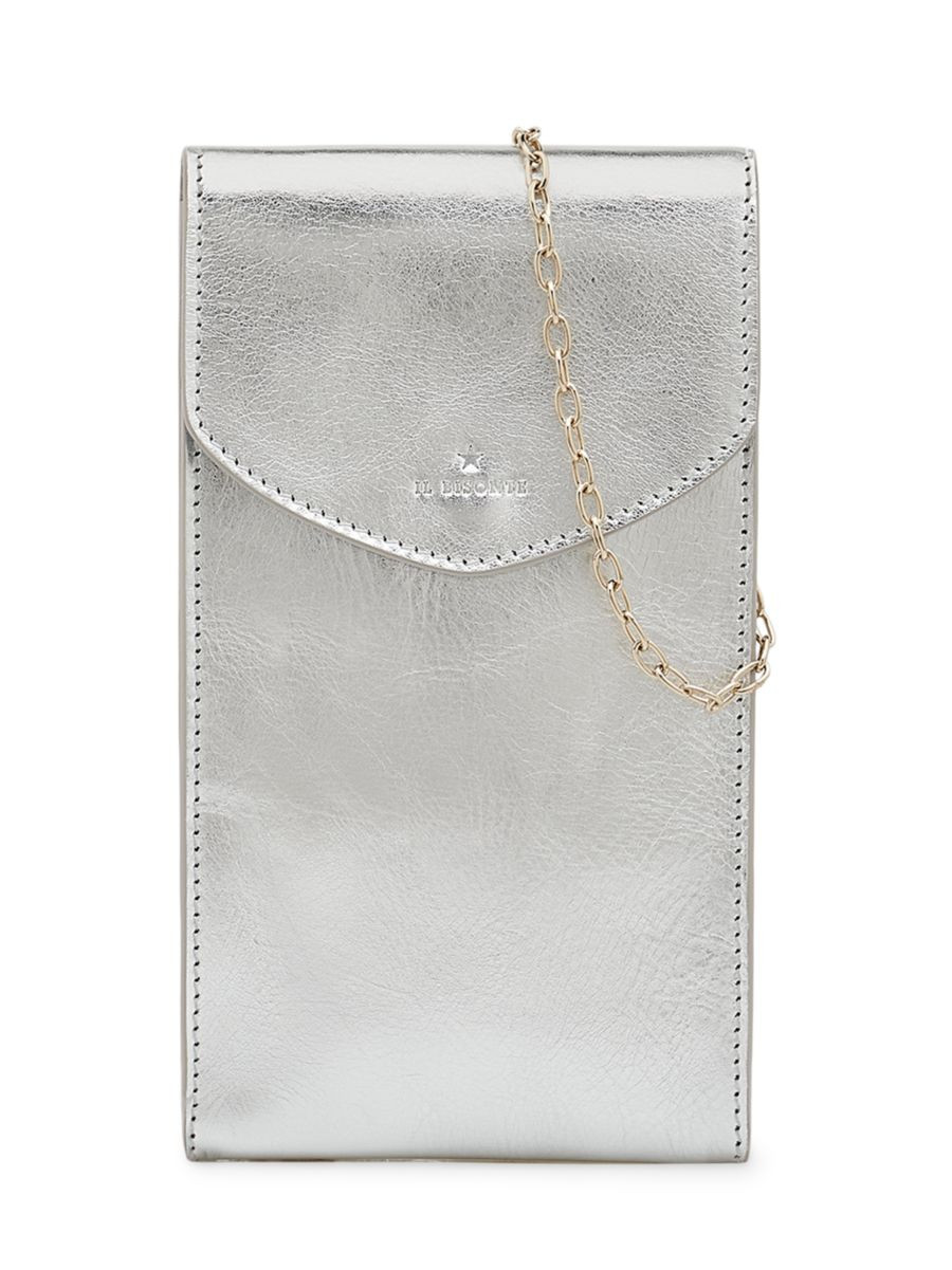 Bigallo Metallic Leather Phone Bag | Saks Fifth Avenue