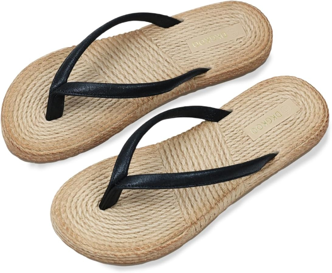 Women's Flip Flops Comfortable Summer Beach Walking Thong Cushion Sandals Slip On Indoor Outdoor | Amazon (US)