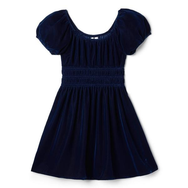 Velvet Puff Sleeve Dress | Janie and Jack