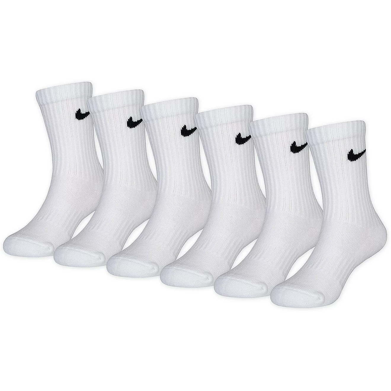 Nike Kids' Dri-Fit Performance Crew Socks 6 Pack | Academy | Academy Sports + Outdoors