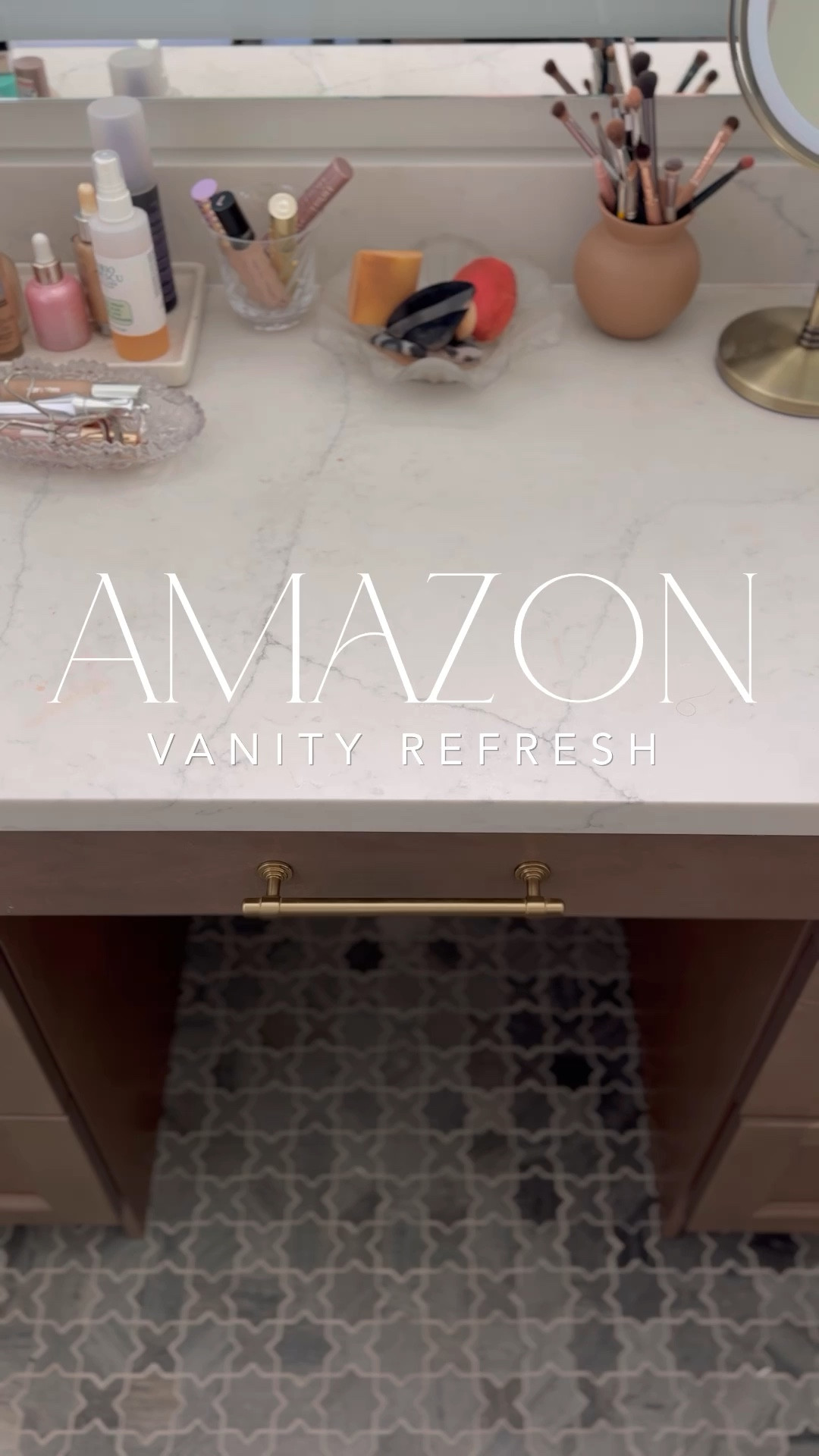Amazon makeup vanity refresh! I love these affordable bathroom organization pieces! I finally found a storage solution for my makeup that is aesthetic and functions great! And this comfortable dining chair is perfect as a vanity chair.
Gorgeous fabric and quality! 

#LTKFindsUnder50 #LTKHome #LTKBeauty