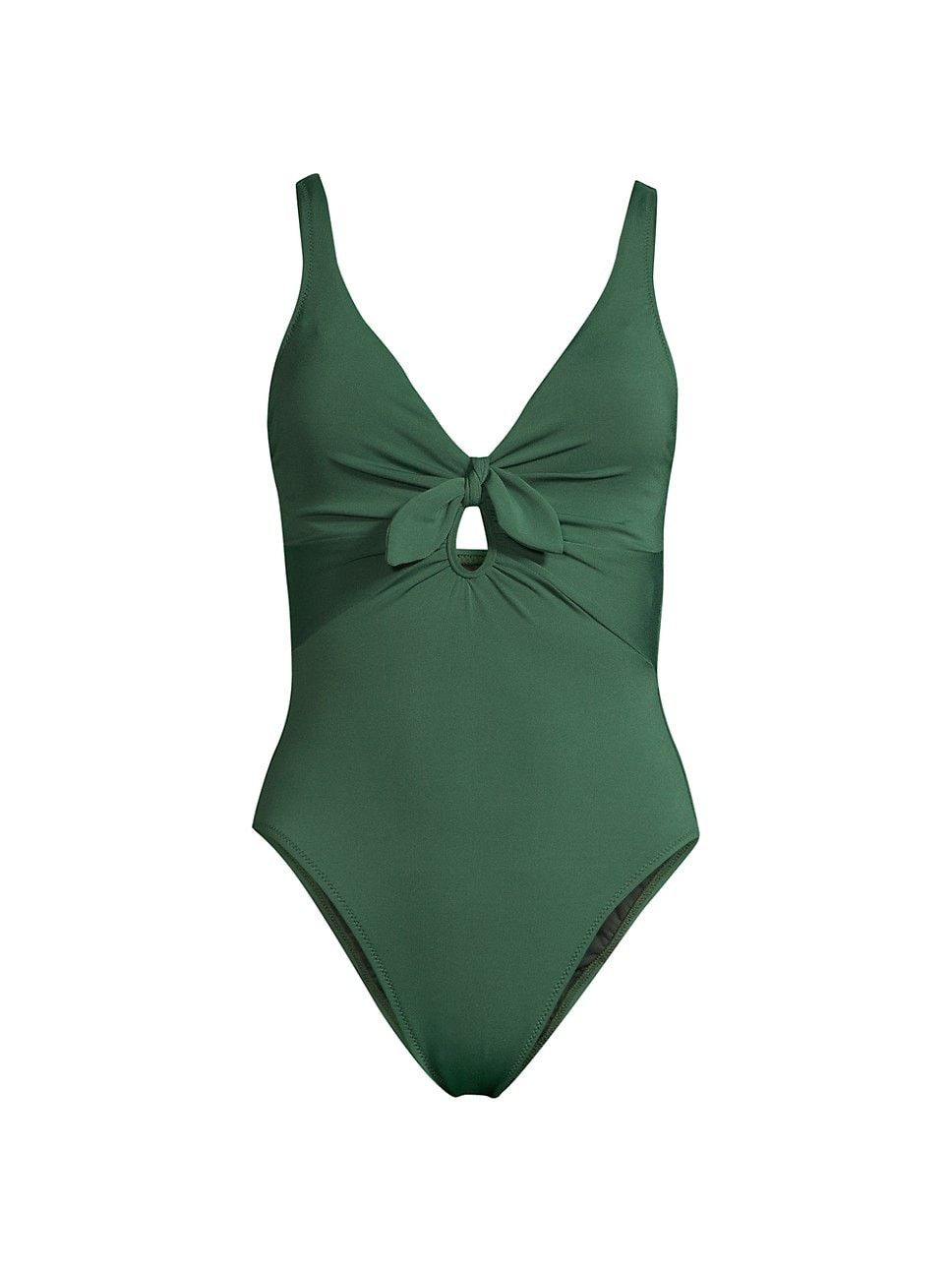 Ava Plunge Bow One-Piece Swimsuit | Saks Fifth Avenue