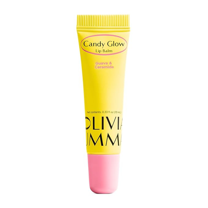 OLIVIAUMMA Candy Glow Lip Balm Guava - Sheer Pink Tint Hydrating Lip Balm with Ceramide, Shea But... | Amazon (US)