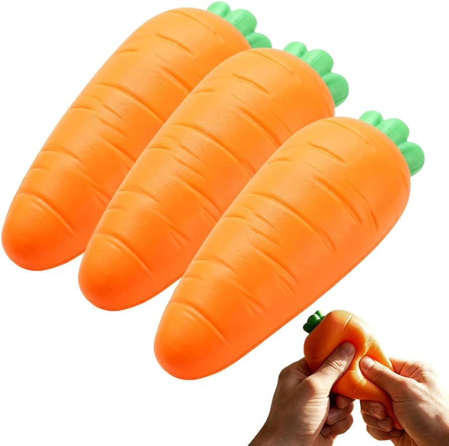 Easter Squishy Carrot, Jumbo 11.5 Inch Squishy Vegetable Giant Stress Relief Toy, Squishes Carrot... | Amazon (US)
