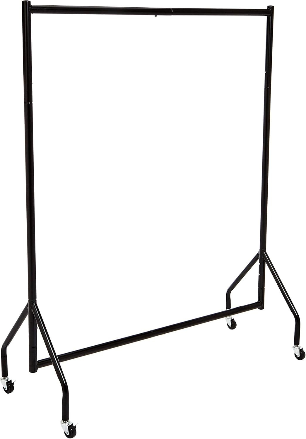 Amazon Basics Heavy Duty Clothes Rail with Wheels, 32mm Steel Frame, Tool-Free Assembly, 1.21 x 1.52 m, Black, for Home, Shop or Workspace | Amazon (UK)