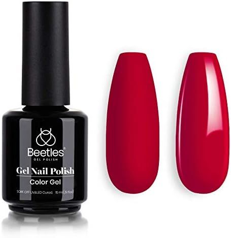 Beetles Gel Nail Polish, 1Pcs 15ml Rebecca Red Color Soak Off Gel Polish Nail Art Manicure Salon ... | Amazon (US)