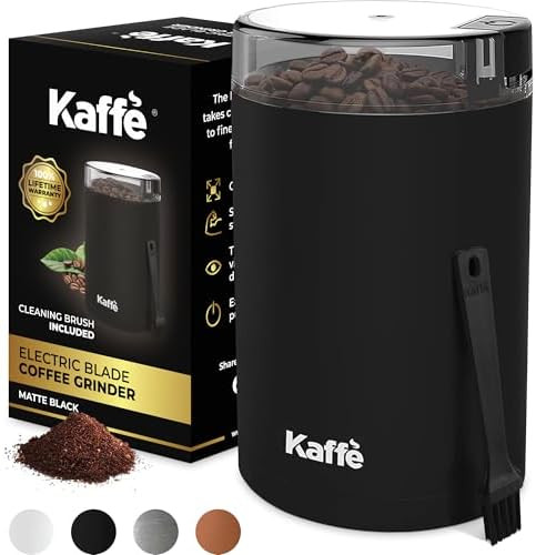 Kaffe One-Touch Coffee Grinder Electric w/Cleaning Brush (3 oz) - Coffee Grinders for Home Use - ... | Amazon (US)