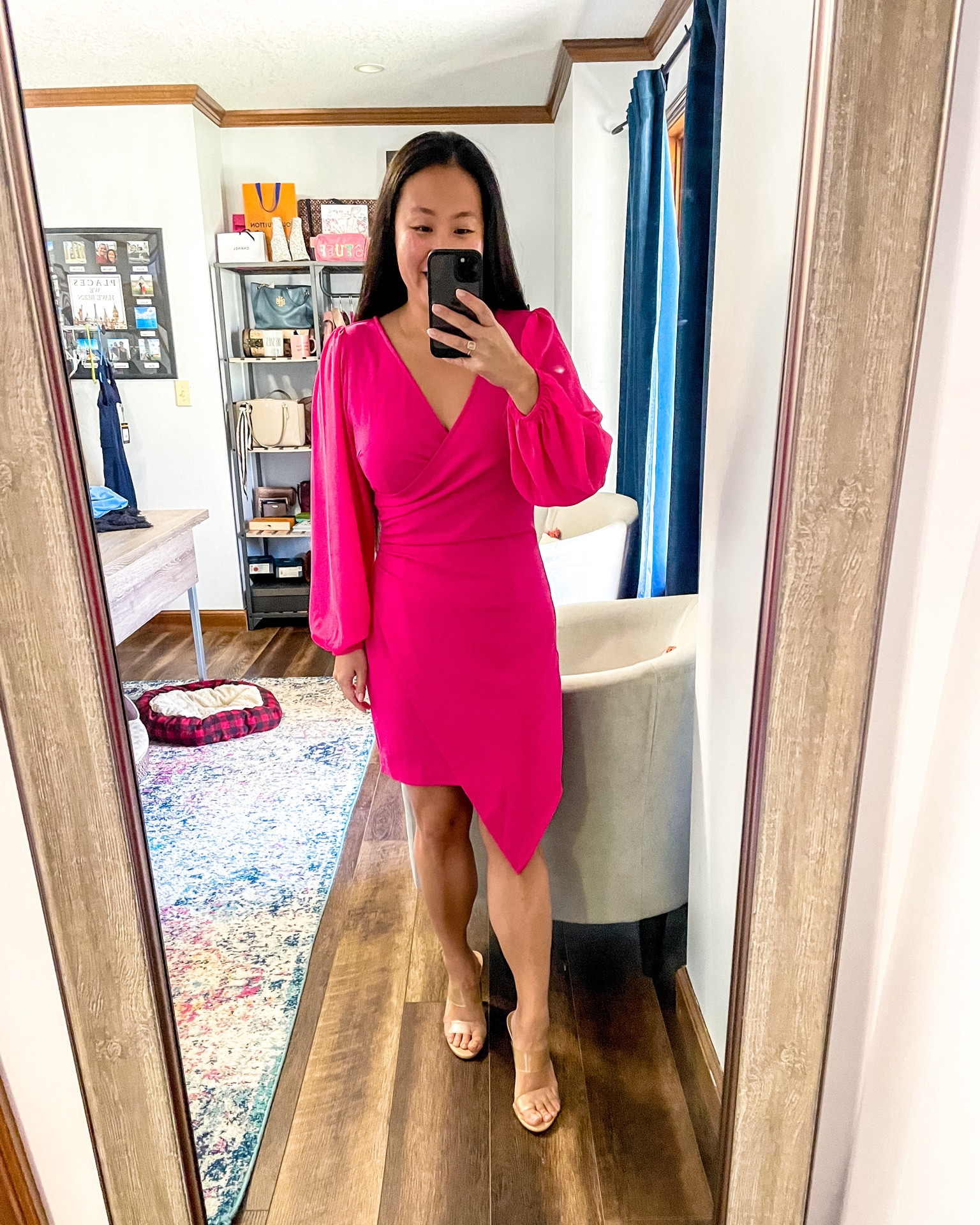 Fun sheer sleeves and a bright, happy color! Size up if in between sizes, several colors available, sizes XS-XL. 

#LTKparties #LTKwedding #LTKSeasonal