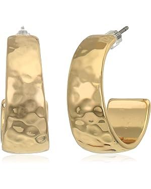 NINE WEST Women's Classics Women's Polished Gold Tone Hoop Earrings | Amazon (US)