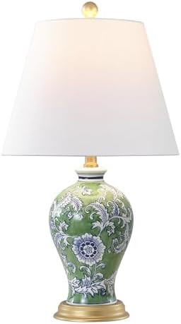 JONATHAN Y JYL3009F Grace 24" French Country Cottage Ceramic/Iron Floral Urn LED Table Lamp, Gree... | Amazon (US)