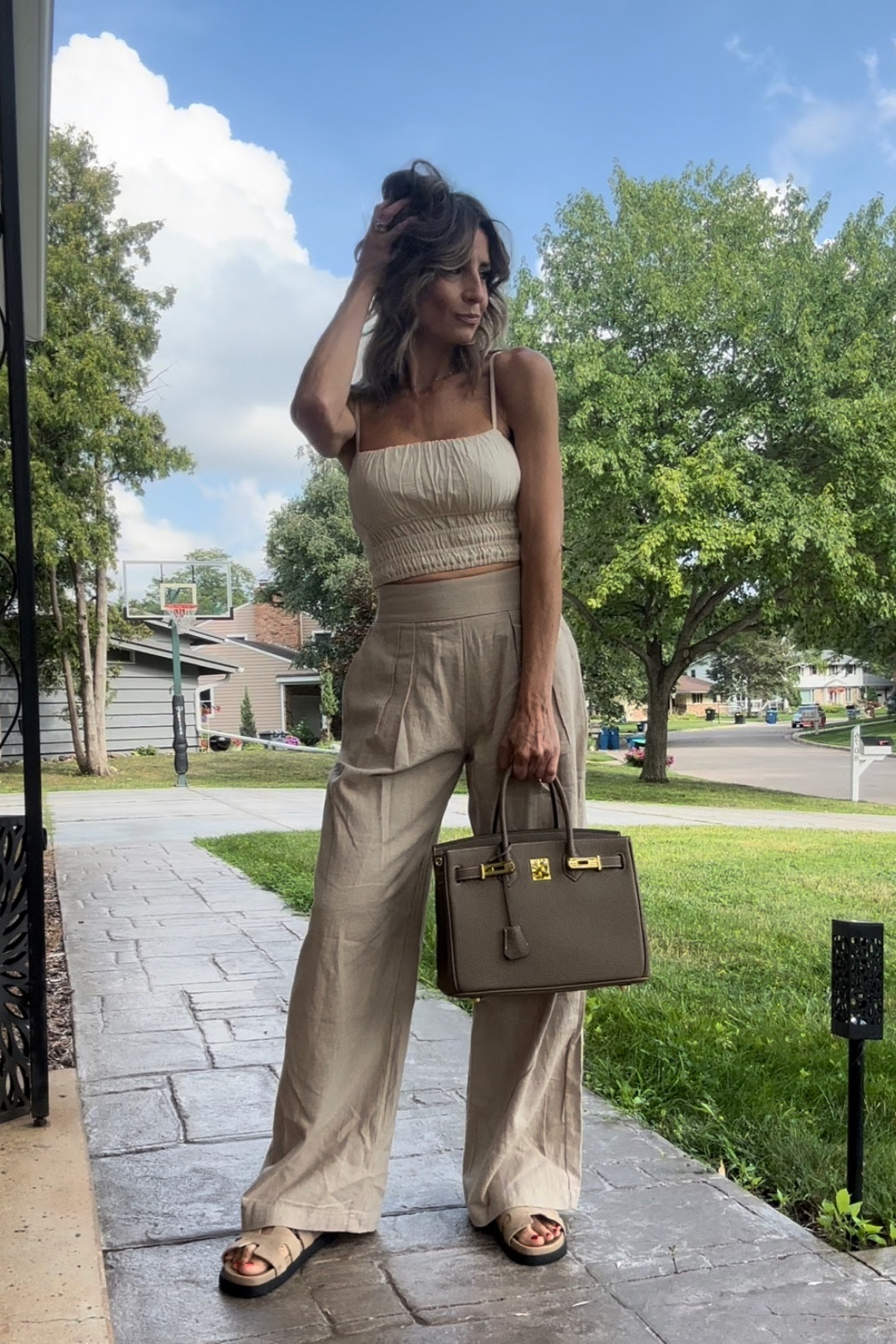 A classic casual linen look for Summer! 

These pants are pull on and fit true to size. The top fits large. I sized down to a XXS.

Sandals fit narrow so I sized up half a size

#LTKover40 #LTKstyletip #LTKshoecrush