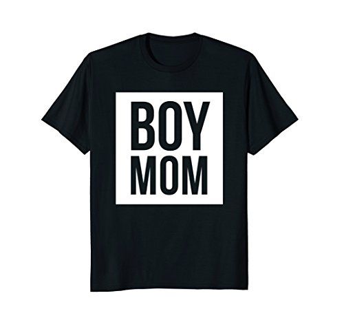 Boy Mom T-Shirt - White Square Womens Design | Amazon (US)