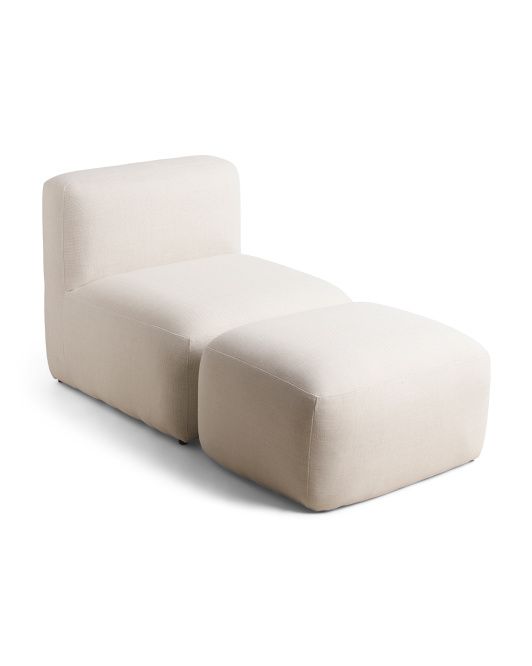 2pc Outdoor Upholstery Chair And Ottoman Set | TJ Maxx