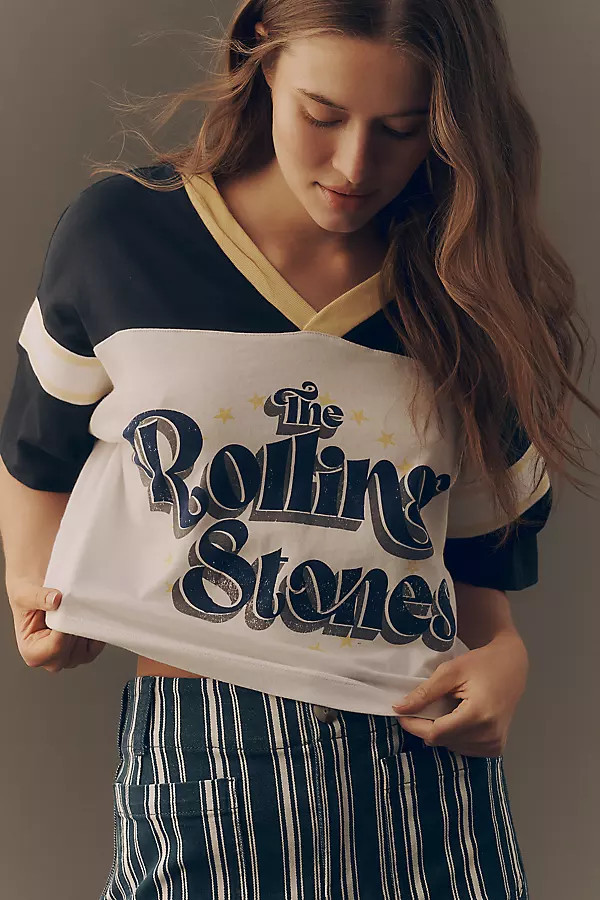 Rolling Stones Crop Tee | Anthropologie (US)
