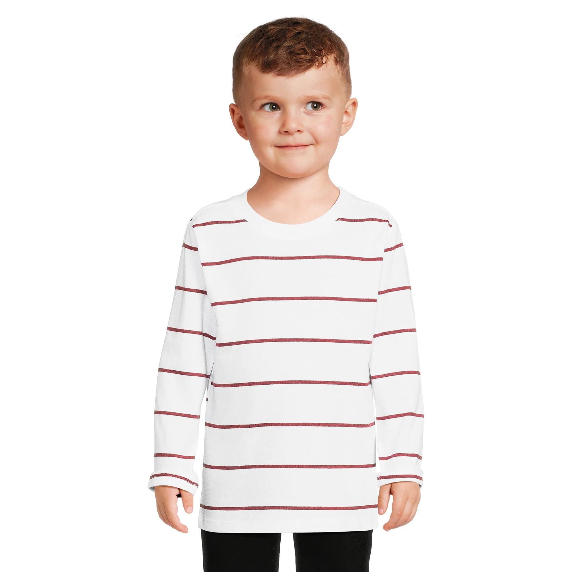 Garanimals Toddler Boy Long Sleeve Striped T-Shirt, Sizes 12M-5T | Walmart (US)