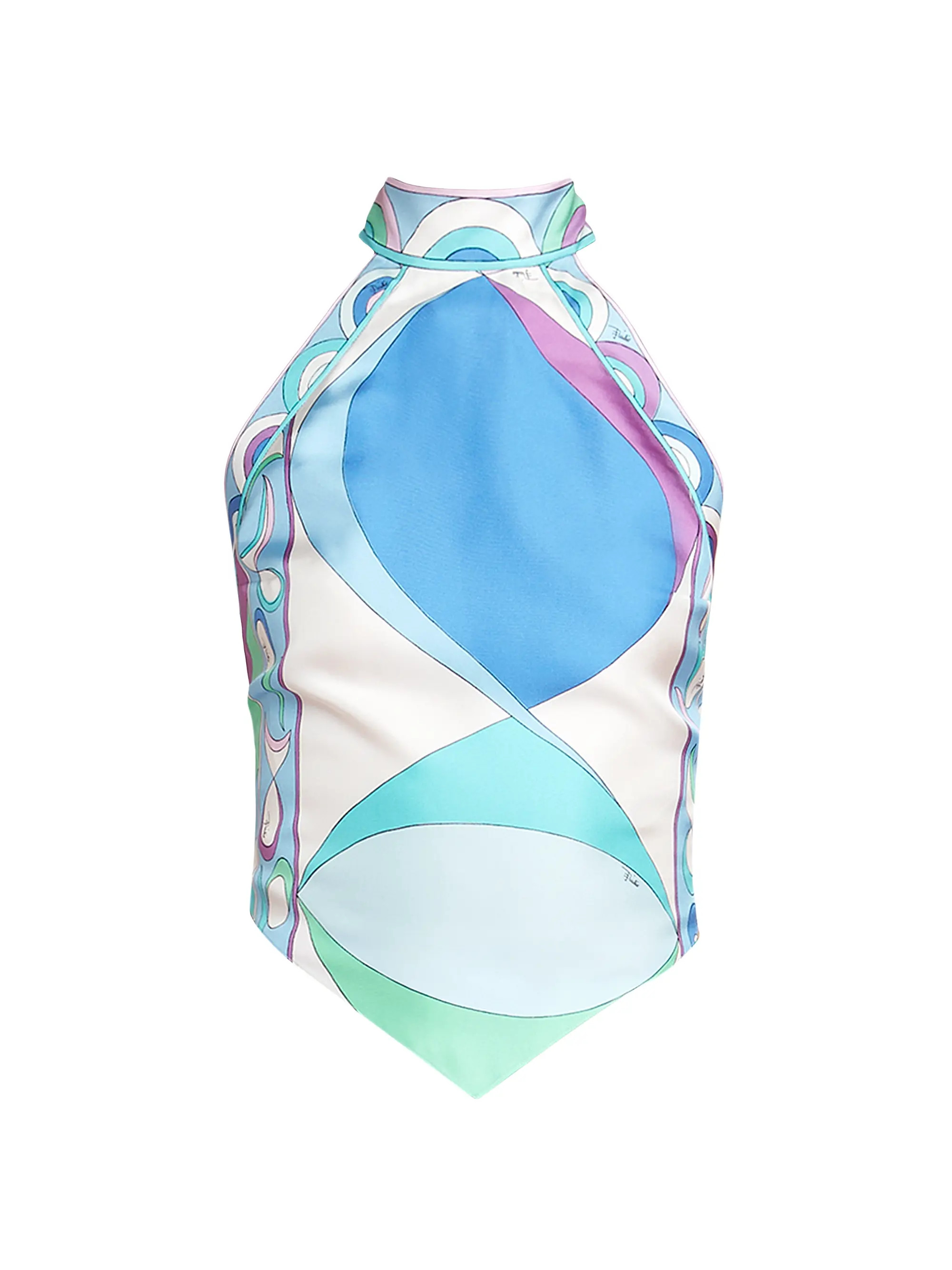 Very Vivara Silk Twill Halter Top | Saks Fifth Avenue