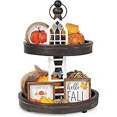 The Ultimate Farmhouse Fall Tiered Tray Decor Set - Beautiful Year Round Seasonal & Halloween Hol... | Amazon (US)