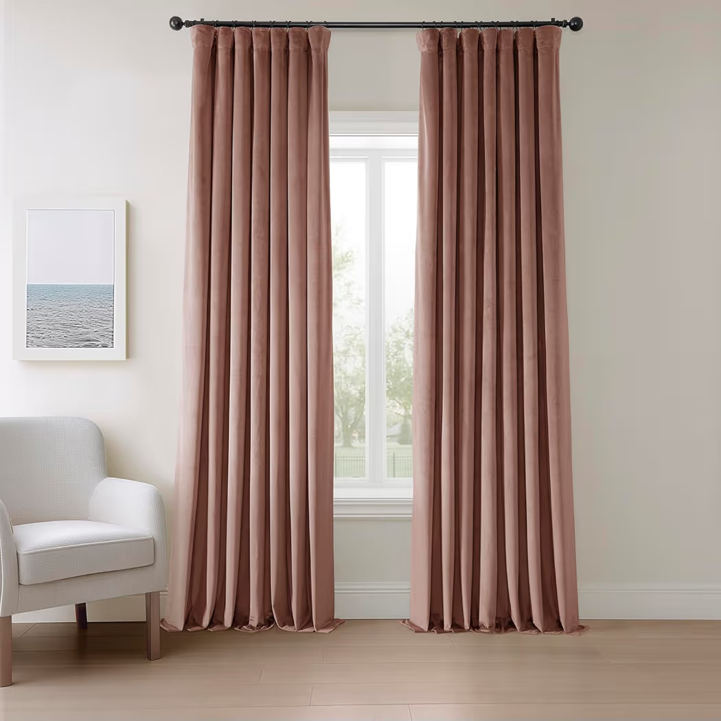 HPD Half Price Drapes Heritage Plush Velvet Curtains 96 Inches Long Room Darkening Curtains for B... | Amazon (US)