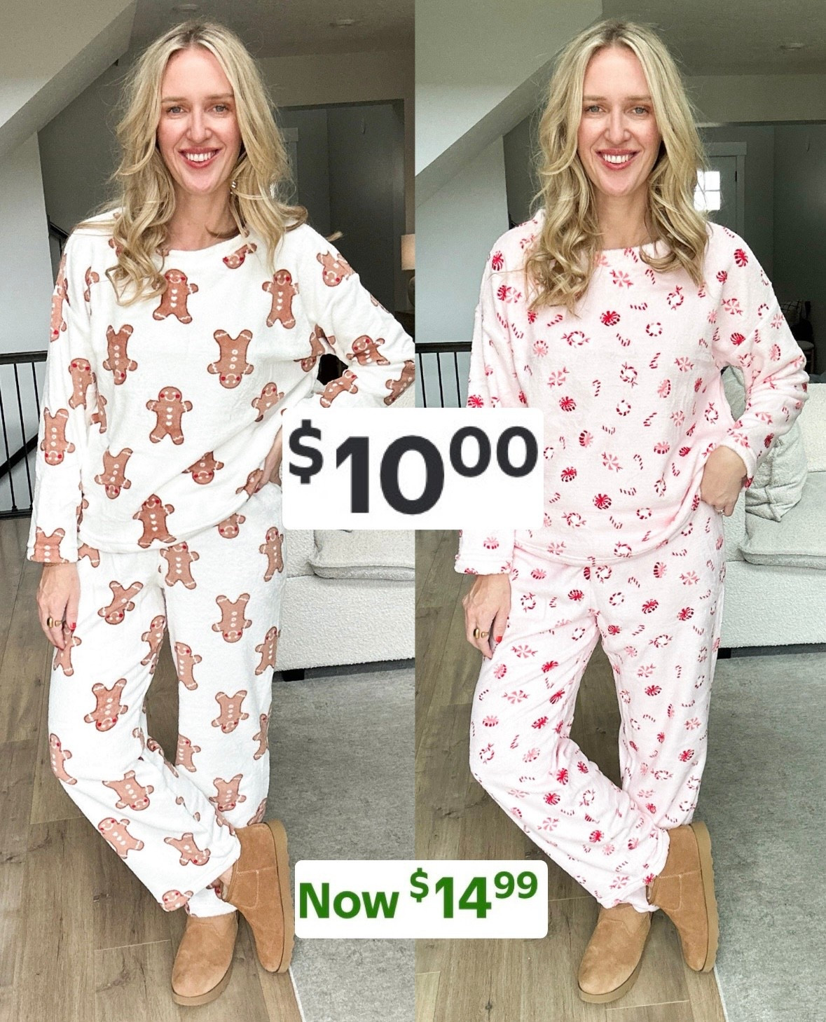 Now only $10 🎄
These plush Christmas pajama sets from Walmart are such a good holiday find and make the cutest gift idea for cozy nights at home. Super soft, comfy, and festive without being over the top.

Fit note: I sized up to a large, but my true size medium would have been the better fit — I’d recommend staying true to size.

Perfect for gifting, lounging, or matching holiday mornings 🤍
Linked here before sizes sell out!

#LTKunder10 #LTKholiday #LTKgifts #LTKfinds #WalmartFinds #WalmartFashion #HolidayPajamas #ChristmasPJs #CozyFinds #GiftIdeas #AffordableFashion #MomStyle #BudgetFinds #HolidayDeals


#LTKSaleAlert #LTKHoliday #LTKFindsUnder50