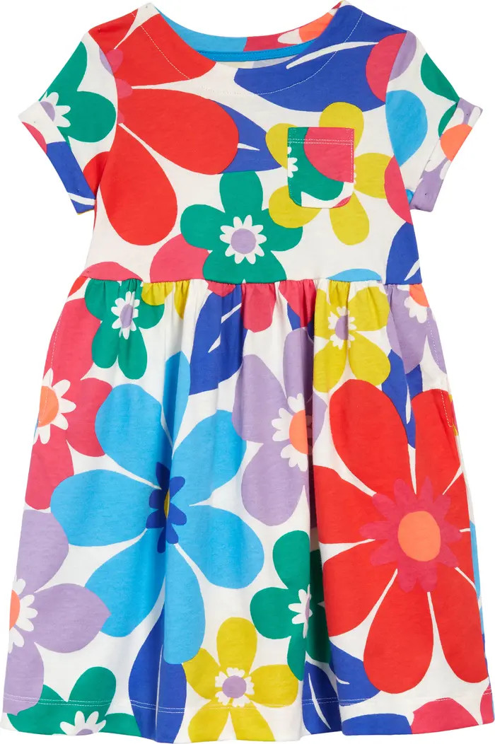 Mini Boden Kids' Wild Animal Print Cotton Dress | Nordstrom | Nordstrom