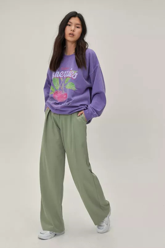 Pleat Front Super Wide Leg Pants | Nasty Gal (US)