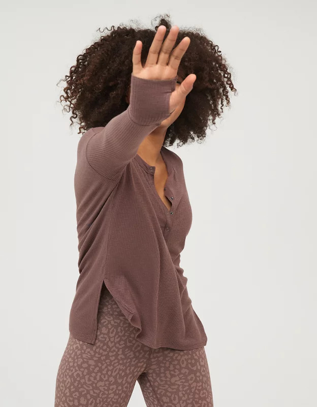 OFFLINE Ribbed Henley T-Shirt | American Eagle Outfitters (US & CA)