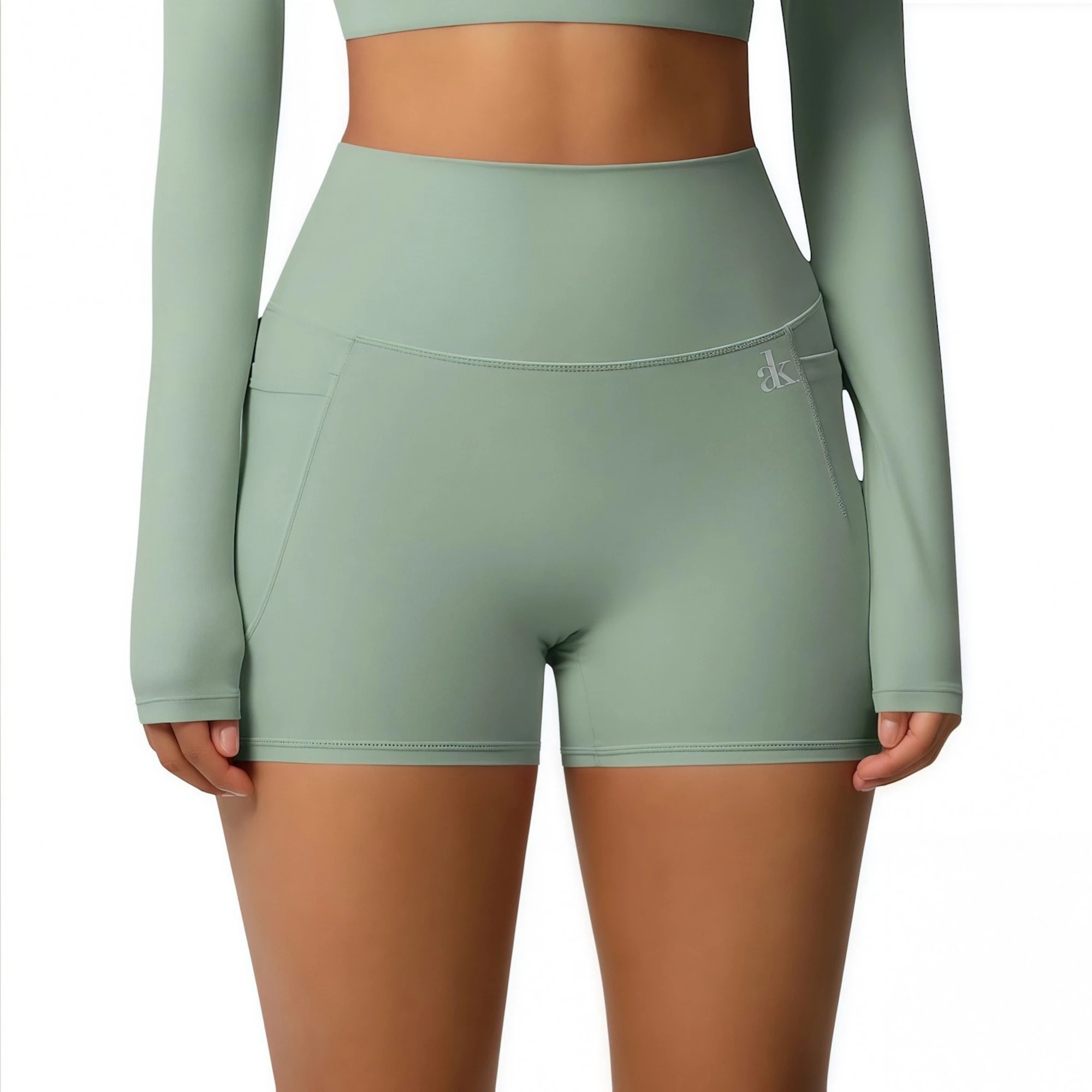 Women's Active Shorts with Stretch Compression Fit Seamless Construction and Side Pocket Detail | Kohl's