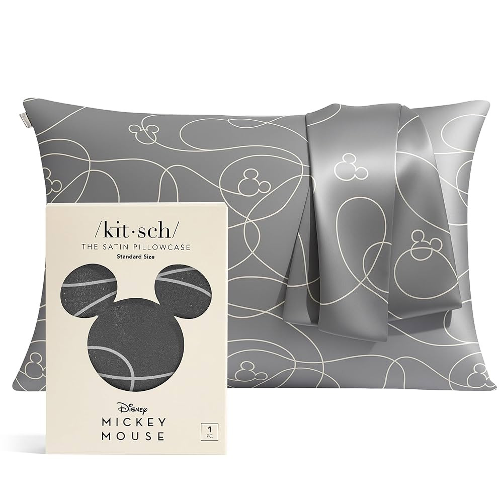 Kitsch Disney Mickey Mouse Satin Pillowcase with Zipper Softer Than Silk, Cooling Pillow Case for... | Amazon (US)