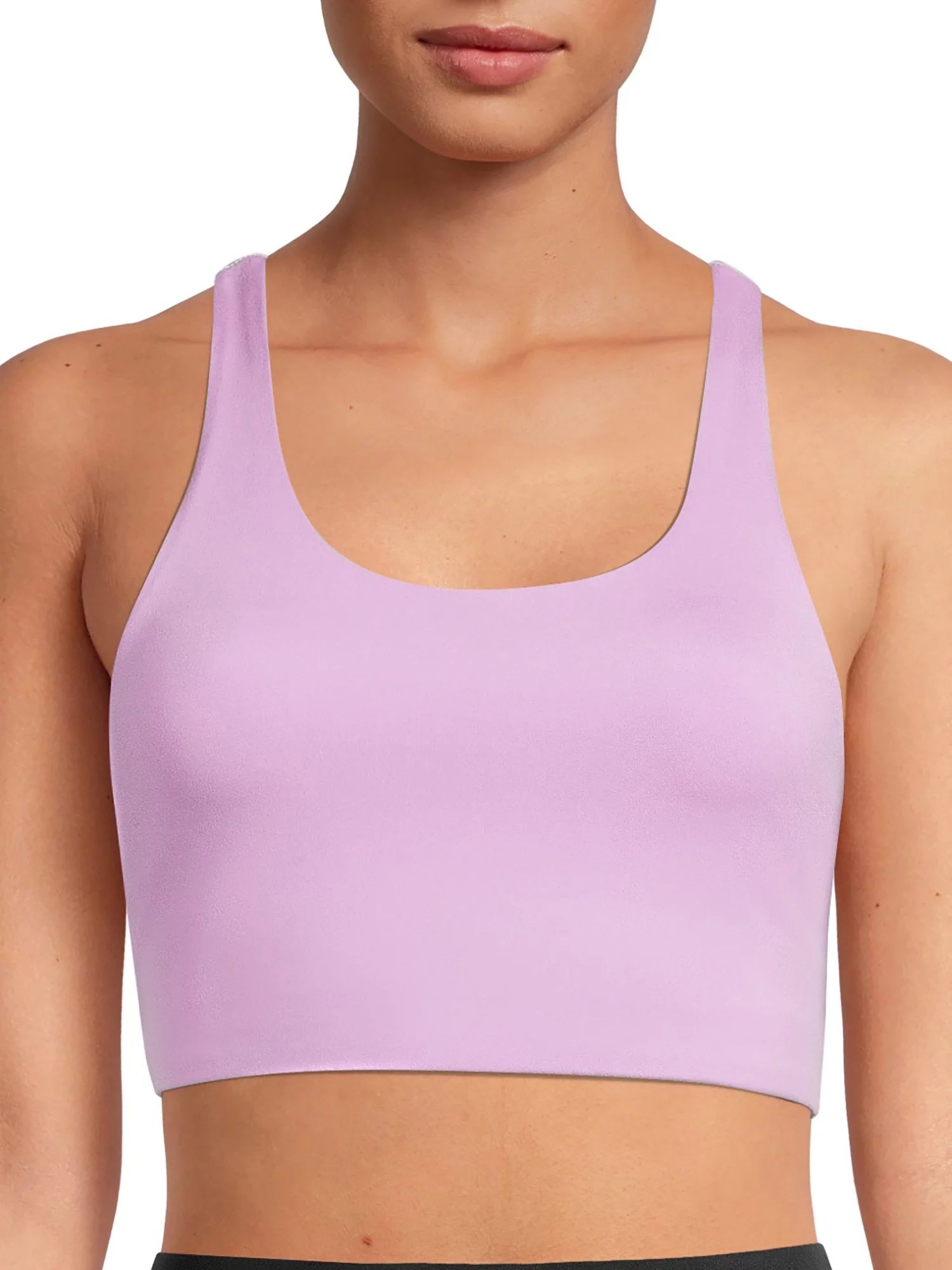 Athlux Women's Basic Luxe Medium Impact Scoop Neck Sports Bra | Walmart (US)