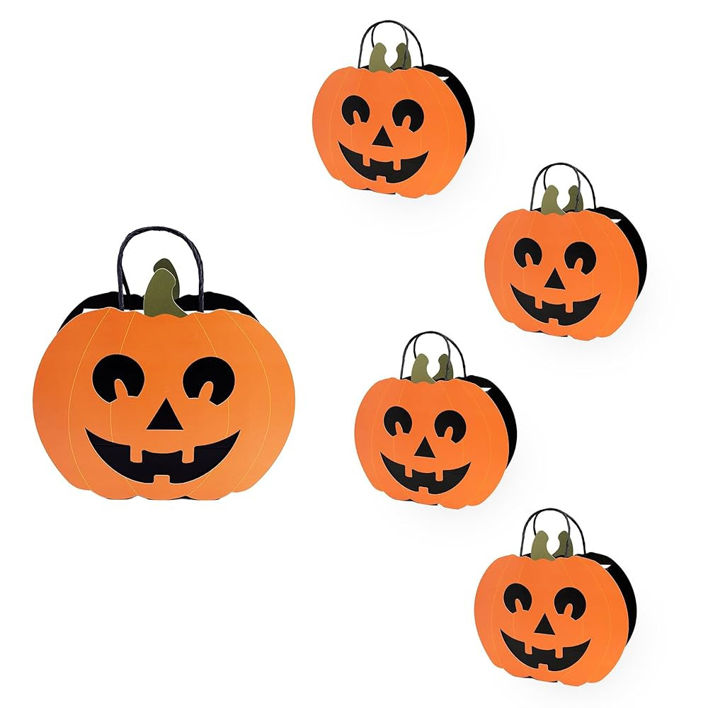 Cheerland Halloween Treat Bags Pumpkin Paper Gift Bag Trick or Treat Candy Goodie Small Bag for B... | Amazon (US)