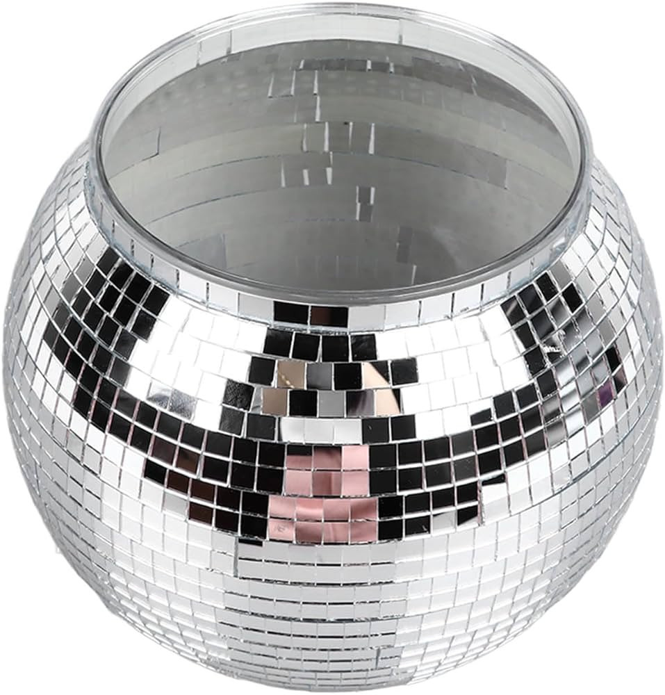 Disco Ball Ice Bucket, Plastic Large Capacity Thickened Rust Resistant Party Drink Bucket with Da... | Amazon (US)
