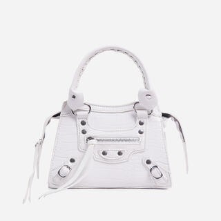 Roddy Mini City Tote Bag In White Croc Print Faux Leather | EGO (UK)