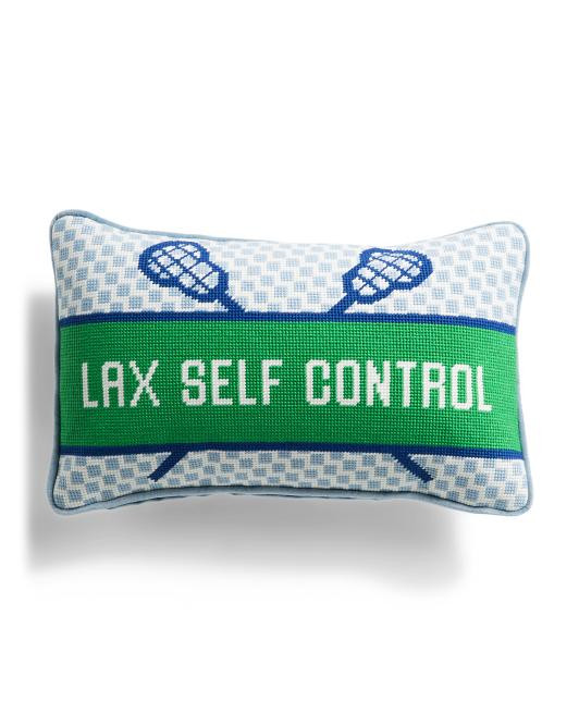9x15 Lax Self Control Needlepoint Pillow | TJ Maxx