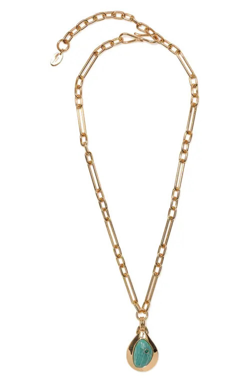 Lizzie Fortunato Pond Amazonite Pendant Necklace in Blue at Nordstrom | Nordstrom