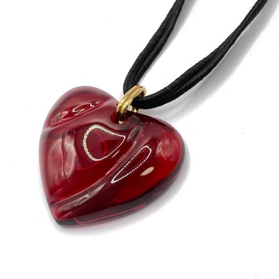 Auth Baccarat Black Gold Red Chemical Fiber Hardware Crystal Glass Necklace  | eBay | eBay US