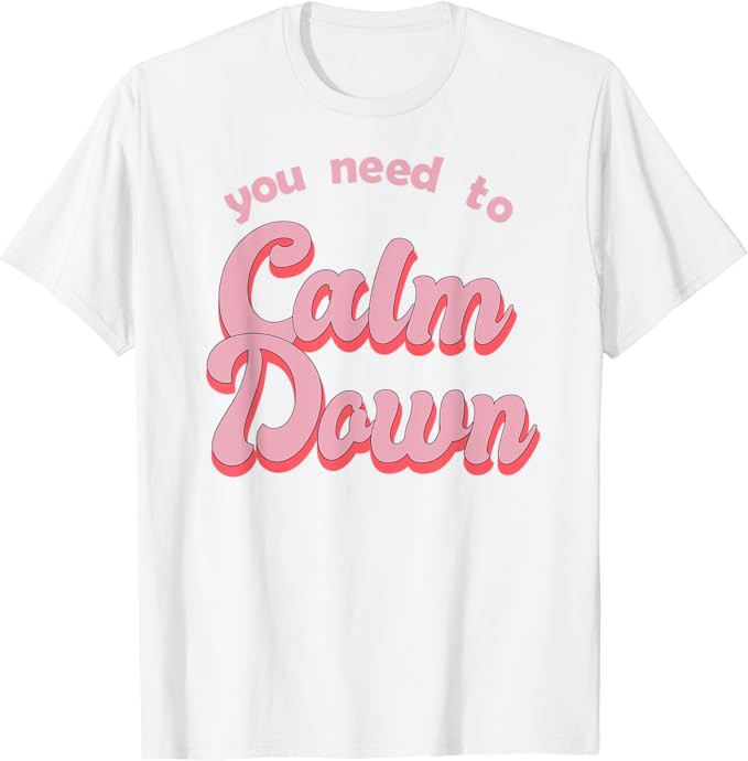 Calm Down Retro Style T-Shirt | Amazon (US)