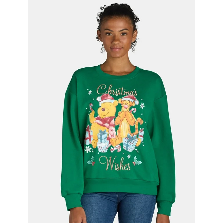 Disney Winnie the Pooh Women's Holiday Light Up Sweatshirt - Walmart.com | Walmart (US)