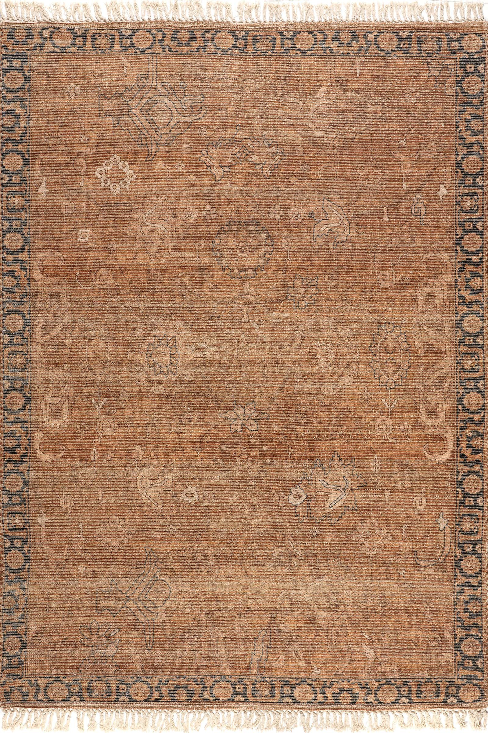 Marigold Tasseled Rug | Brown | Rugs USA