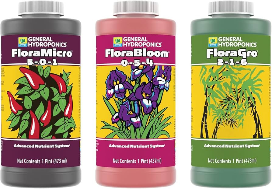 General Hydroponics FloraSeries Hydroponic Nutrient Fertilizer System with FloraMicro, FloraBloom... | Amazon (US)